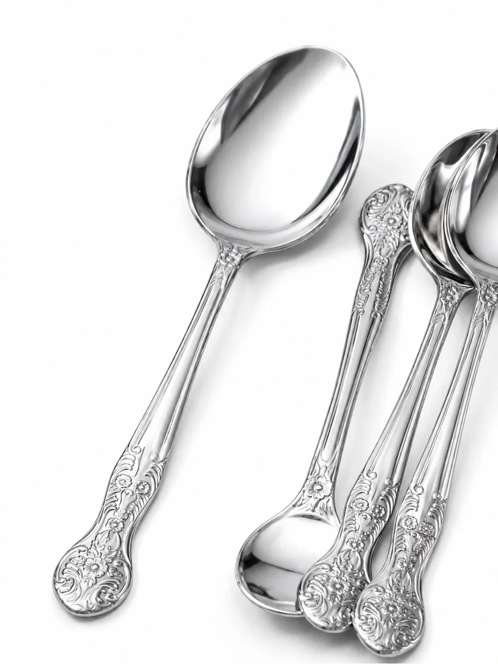 Beautiful 36 piece vintage National Stainless Steel spoon collection made Korea